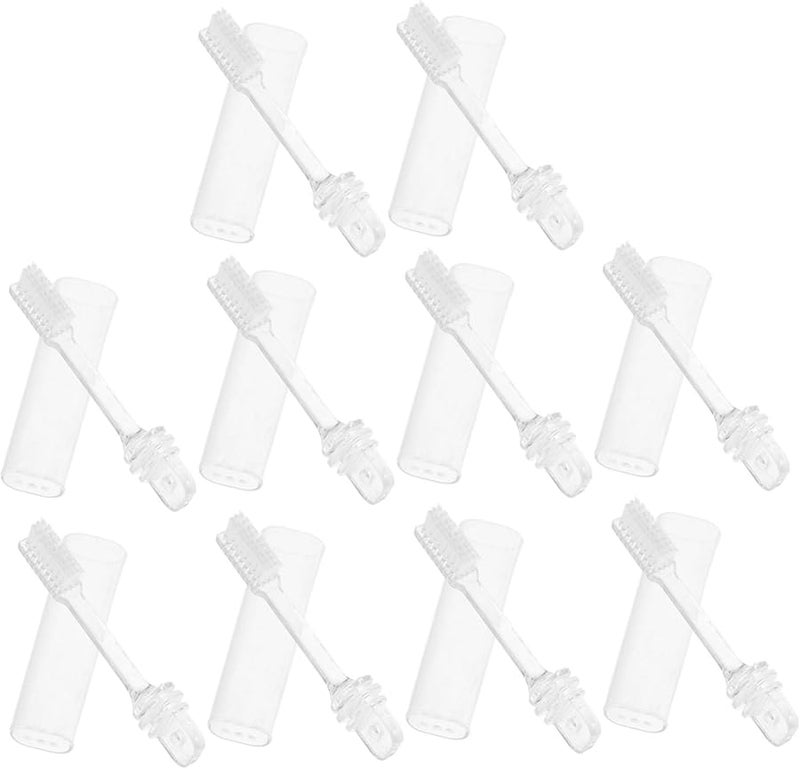 10pcs Travel Toothbrush Kit Foldable with Cover Transparent Portable Mini Toothbrushes - Image 1